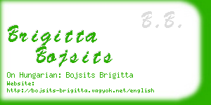 brigitta bojsits business card